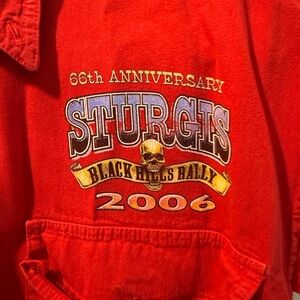 Biker Design Red Shirt 3XL